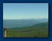 Mount Rainier (left)
Mount Adams (right)